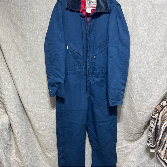 VINTAGE Walls Coveralls Mens LARGE REGULAR Blue Blizzard Pruf Insulated Coverall - Picture 3 of 6